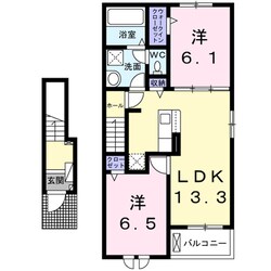 紀伊駅 徒歩56分 2階の物件間取画像